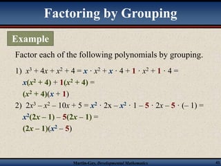 Lecture 03 factoring polynomials good one | PPTX