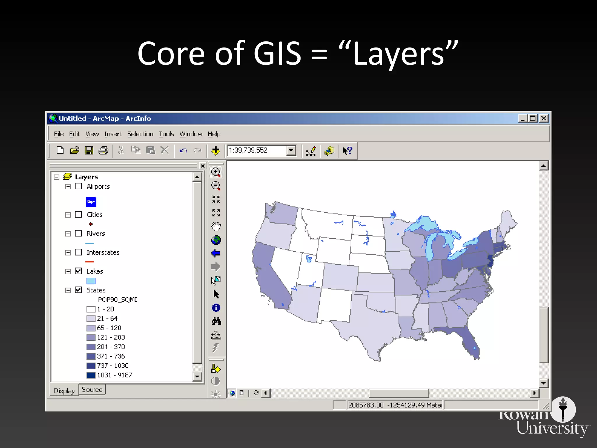 Core of GIS =  “Layers” 