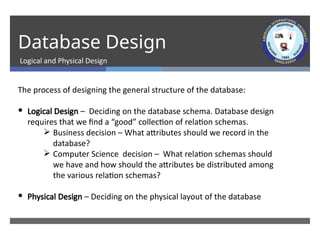 Comprehensive Introduction to Database Management Systems and Design | PPTX