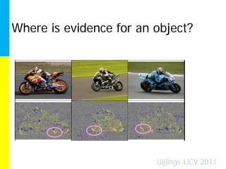 Where is evidence for an object?




                         Uijlings IJCV 2011
 