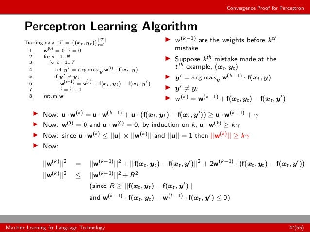 writing a machine learning algorithm