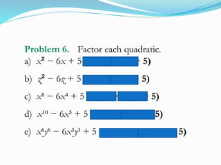 Lecture 03 special products and factoring | PPTX
