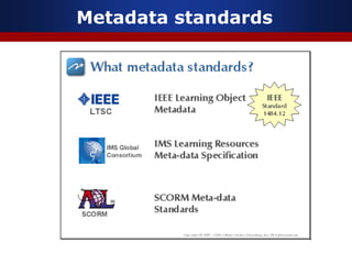 Metadata standards
 