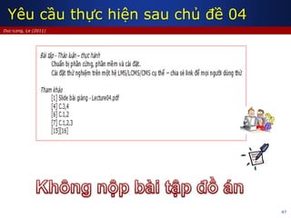 47
Duc-Long, Le (2011)
Yêu cầu thực hiện sau chủ đề 04
 