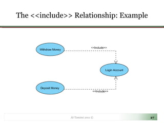 The <<include>> Relationship: Example Al-Tamimi 2011 © 