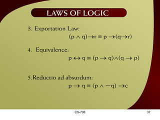 CS-708 Laws of Logic - 14a 
