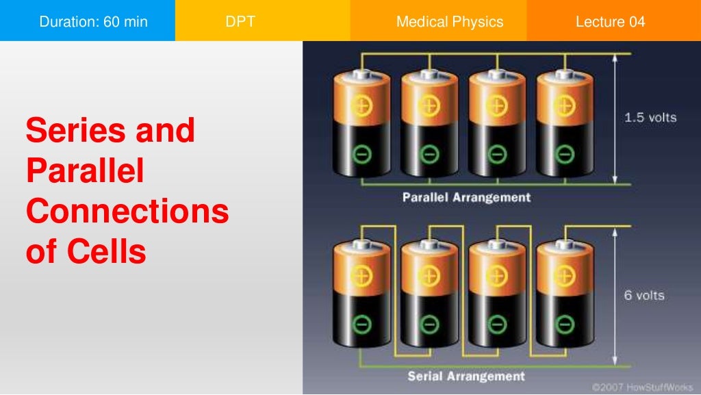 Effects of Currents and Type of Cells and Batteries