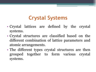 Crystal structure | PPTX
