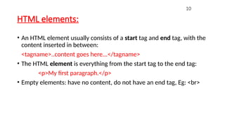Comprehensive Introduction to HTML Tags, Attributes, and Forms for Web ...