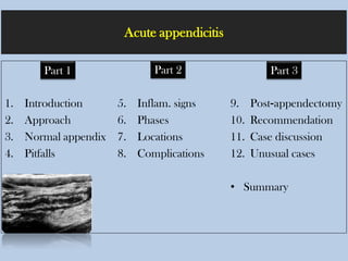 Emergency Ultrasound Course -Lecture 04 -Acute Appendicitis -Part 2 | PDF