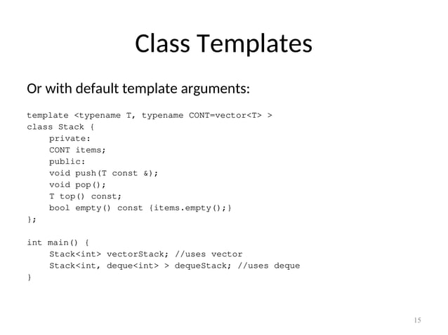 Lecture 04 - Templates.ppt,Class Templates and Function templates | PPT
