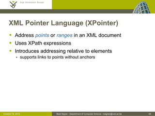 Xpointer Pc XML and XML Applications - Lecture 04 - Web Information Systems (WE ...