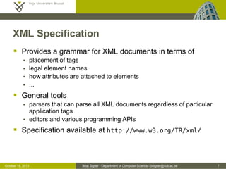 XML and XML Applications - Lecture 04 - Web Information Systems (WE ...
