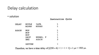 Delay calculation
• solution
 