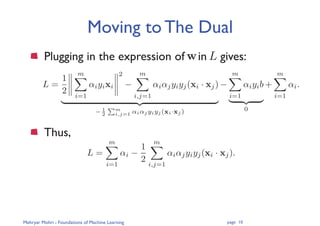 foundations of machine learning - Support vector machines (SVMs) | PDF