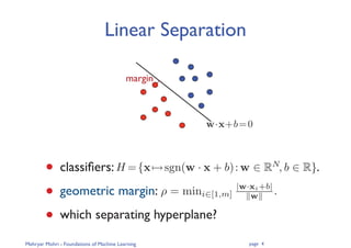 foundations of machine learning - Support vector machines (SVMs) | PDF