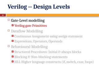 Lecture_04 Verilog Intro, Gate Level Modelling.pptx
