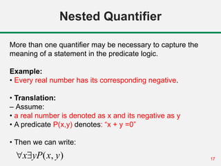 Comprehensive Introduction to Predicate Logic and Inference Rules | PPTX