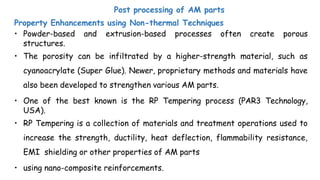 Lecture # 05 Post processing of AM parts | PPTX