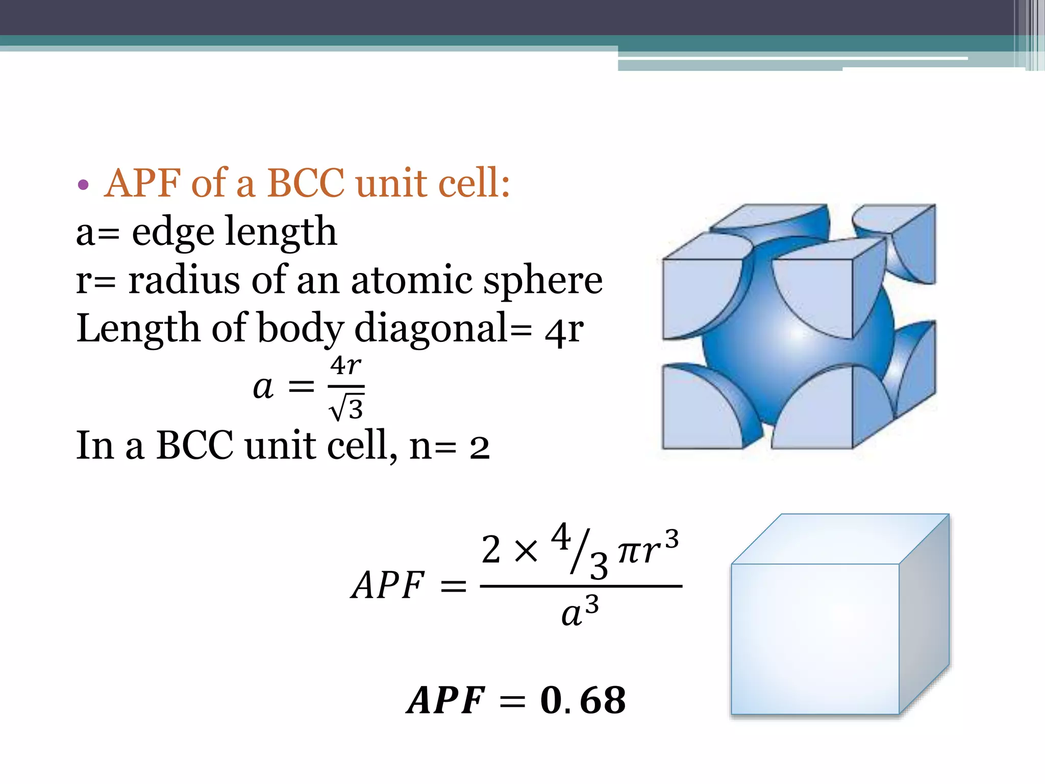 Atomic packing factor