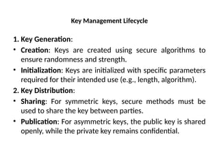 Lecture of key management in info security | PPTX