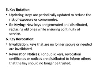 Lecture of key management in info security | PPTX