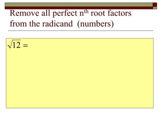 Lecture 05 a radicals | PPTX