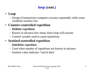 Lecture05(control structure part ii) | PPT