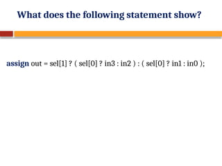 Combinational Logic Design and Dataflow Modeling in Verilog Programming ...