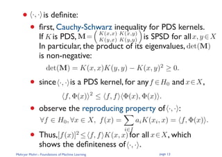 Lecture 05( Foundations of Machine Learning - Kernel methods) | PDF