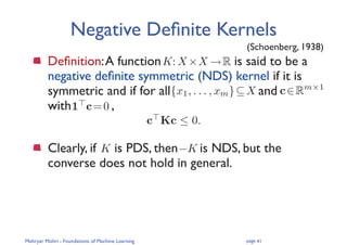 Lecture 05( Foundations of Machine Learning - Kernel methods) | PDF