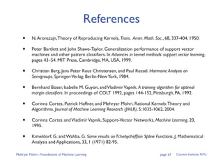 Lecture 05( Foundations of Machine Learning - Kernel methods) | PDF