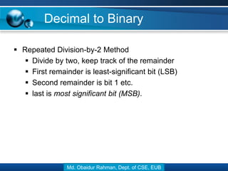 Lecture 05 number system and conversion | PPT
