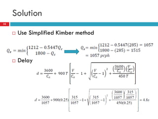 Solution
33
 Use Simplified Kimber method
 Delay
 