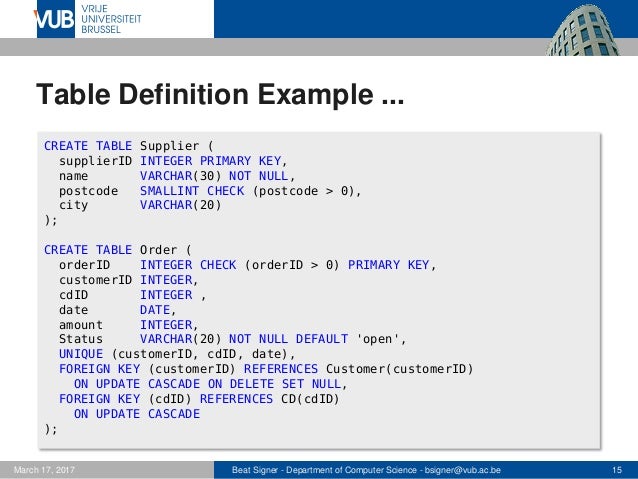 Sql on delete set null