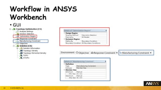 Workflow in ANSYS
Workbench
• GUI
23 © 2018 ANSYS, Inc.
 