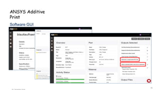 ANSYS Additive
Print
Software GUI
36
 