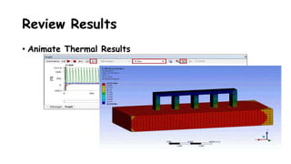 Review Results
• Animate Thermal Results
 