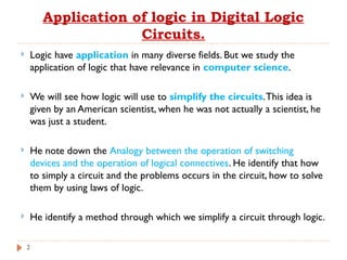 Discrete Structure/Mathematics /Application of logic | PPTX