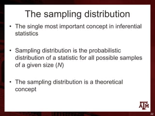 Biostatistics notes, sampling and sampling distribution | PDF