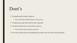 Developing an instrument 