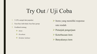 Developing an instrument 