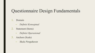 Developing an instrument 