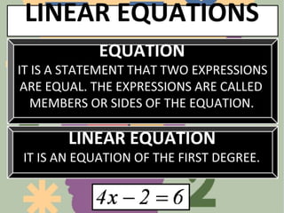 Lecture 06 linear equations in one variable | PPT