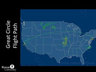 Azimuthal Projection Centered on RowanGreat Circle