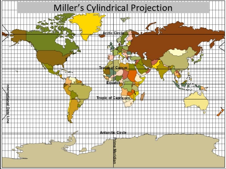 world map with parallels