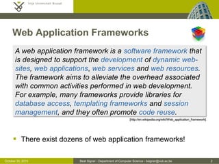Web Application Frameworks - Web Technologies (1019888BNR) | PDF