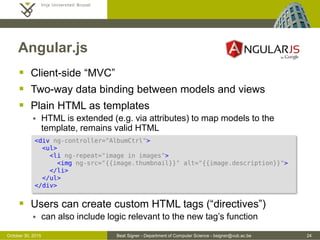 Web Application Frameworks - Web Technologies (1019888BNR) | PDF