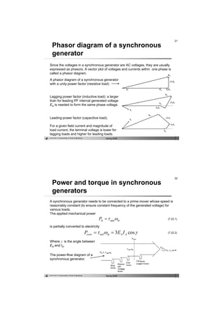 Lecture 07 synchronous machines | PDF