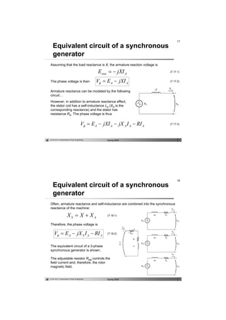 Lecture 07 synchronous machines | PDF